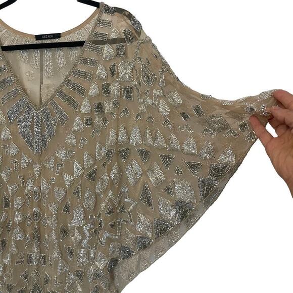 Vintage Letage Women's Jeweled Fully Beaded Mini Dress - Picture 2 of 10